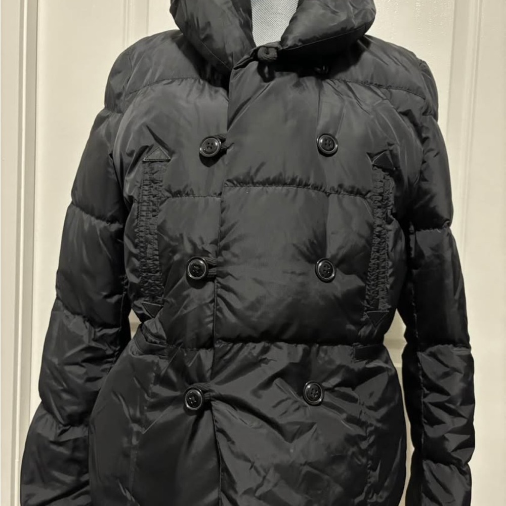 Women’s Ralph Lauren Black Double-Breasted Puffer Jacket - LARGE